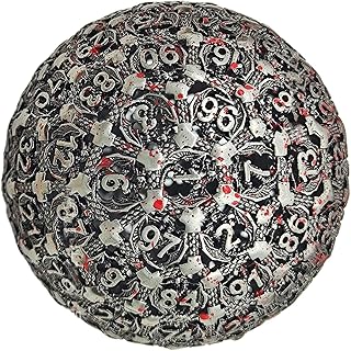 Matrice de Jeu polyédrique – Dés à Cent Faces, orbe en métal Solide, Motif numérique Complexe, artefact de Collection décoratif, Conception de gravée Robuste | pour Board Adventures Jeu de rôl
